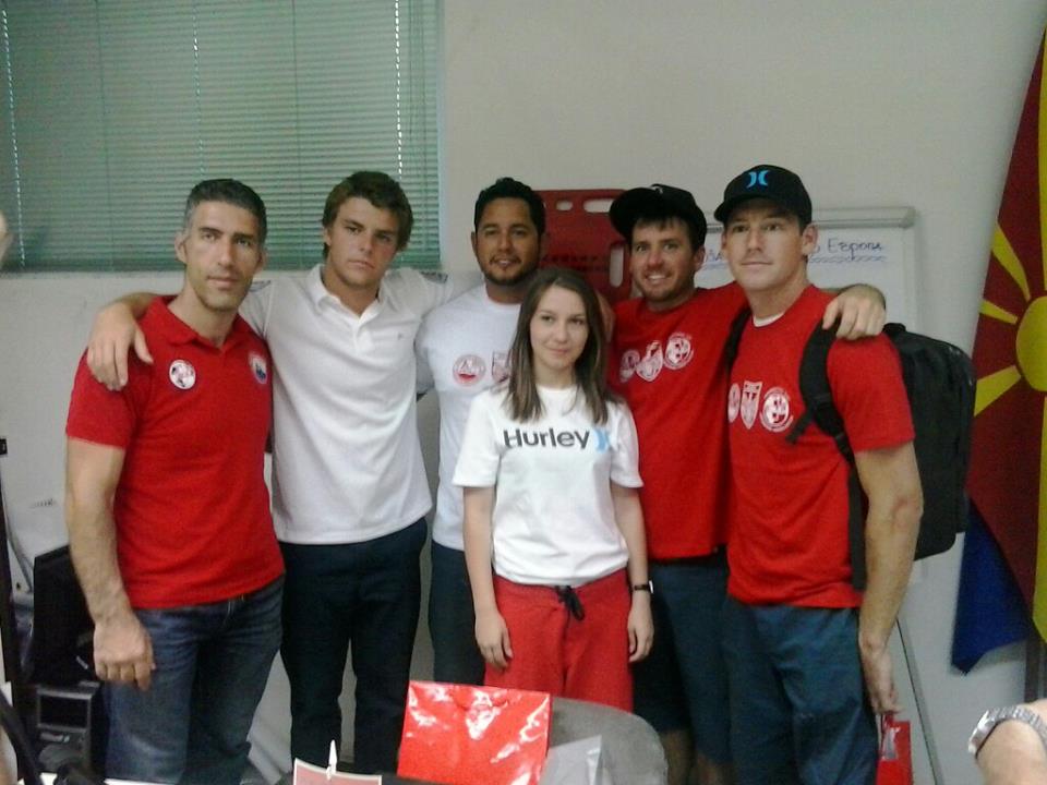 Taylor with the Macedonians and ISLA team
